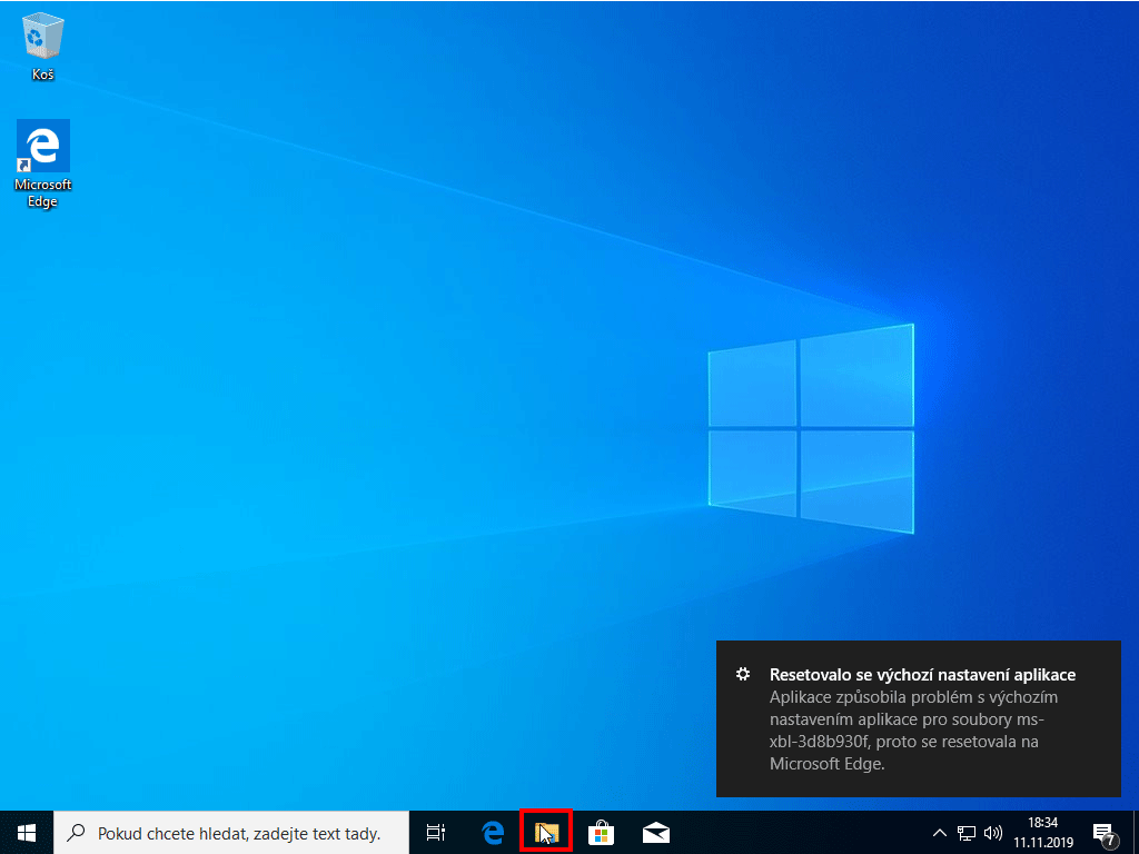 Základní plocha Windows 10 Professional